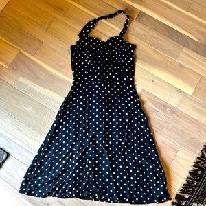 The perfect polka dot retro halter dress